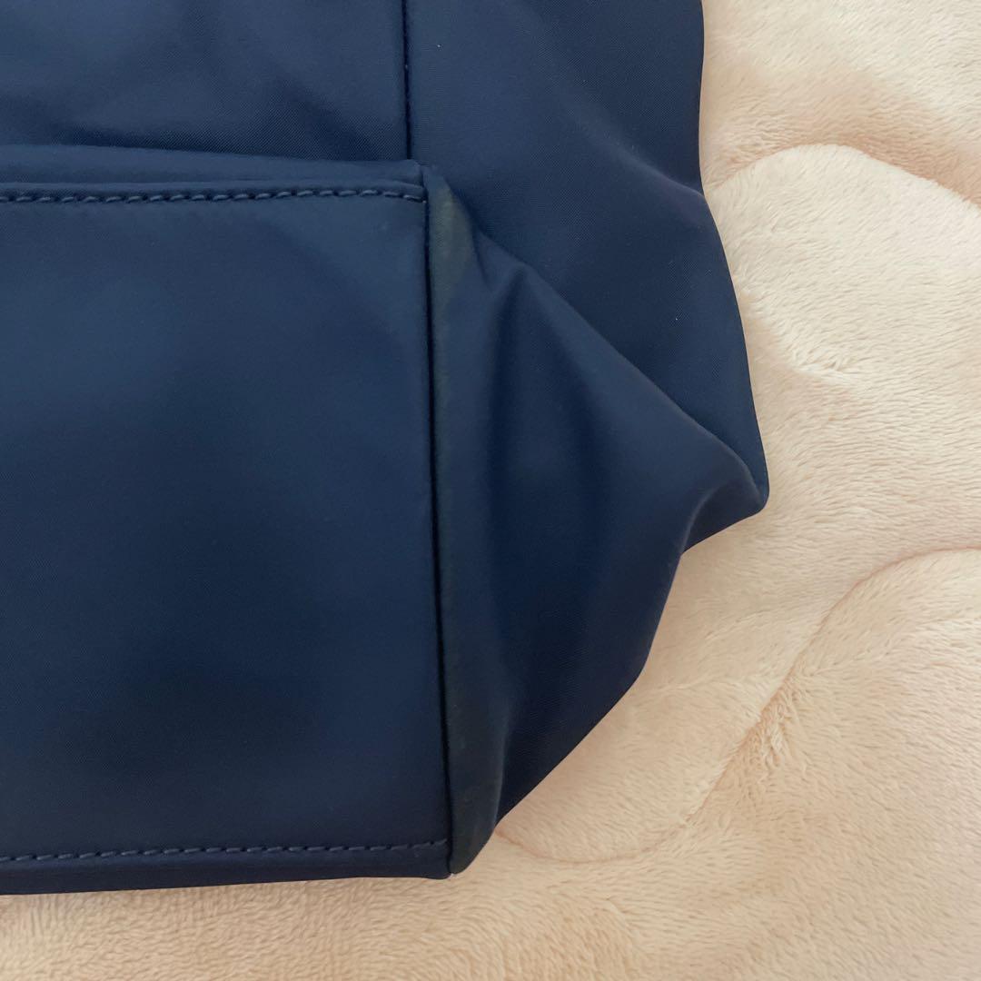 ケイトスペード A4サイズトートバッグ リボン ネイビー