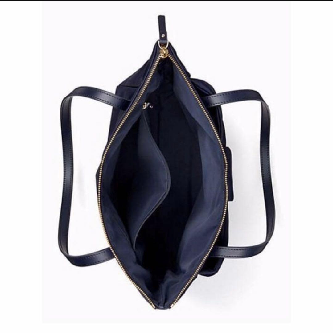 ケイトスペード A4サイズトートバッグ リボン ネイビー