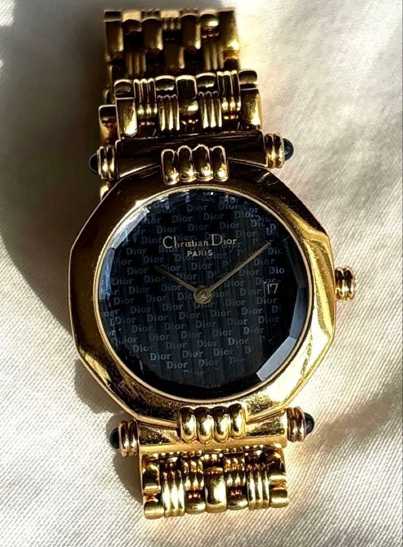 【稼働品】Christian Dior レディース腕時計内周15.5cm 調整可