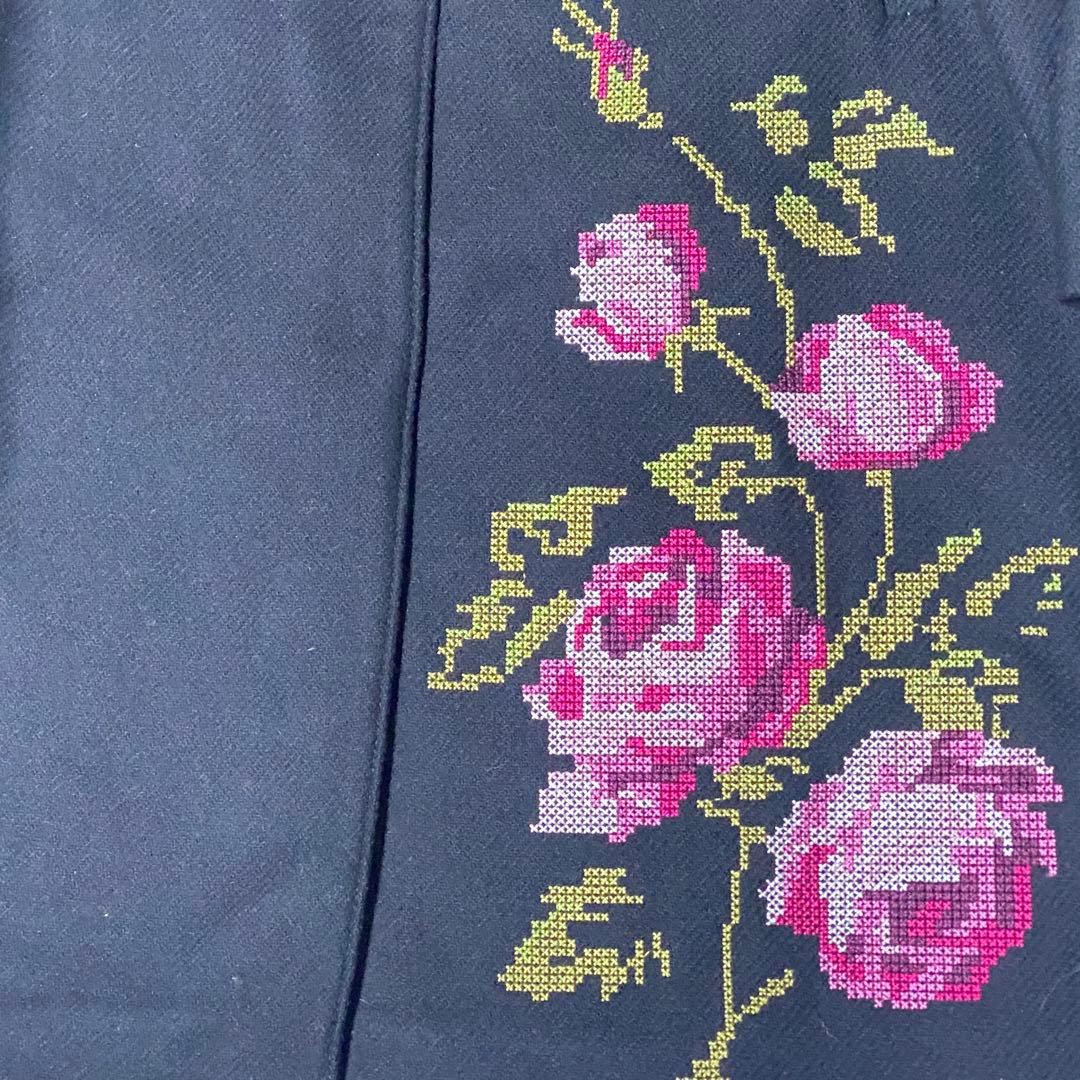 新品❤️Desigual×ラクロワ 薔薇刺繍 ロングコート Mサイズ 女優襟