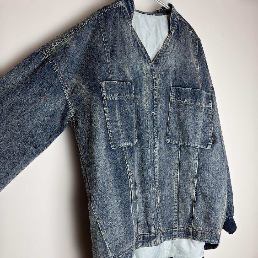 アヤン　ayane Vネック裏キルトダンガリージャケット