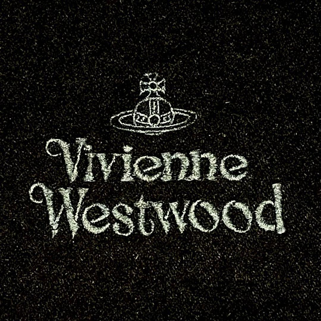 未使用級 ヴィヴィアンウエストウッド イタリア製 マフラー 刺繍 黒 y2k