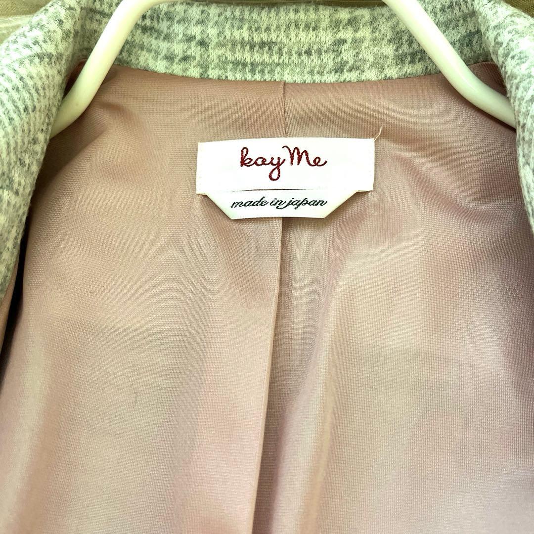 kay me ケイミー　グレンチェックコート(グレー)