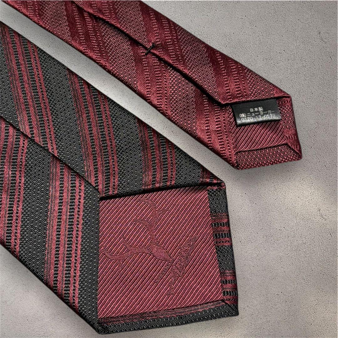 【希少】NEWYORKER×鹿島アントラーズ コラボ ネクタイ ストライプ