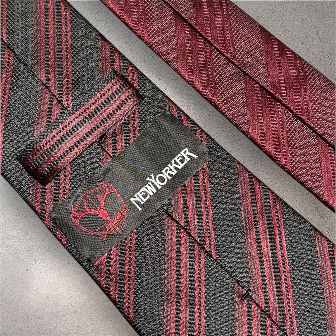 【希少】NEWYORKER×鹿島アントラーズ コラボ ネクタイ ストライプ