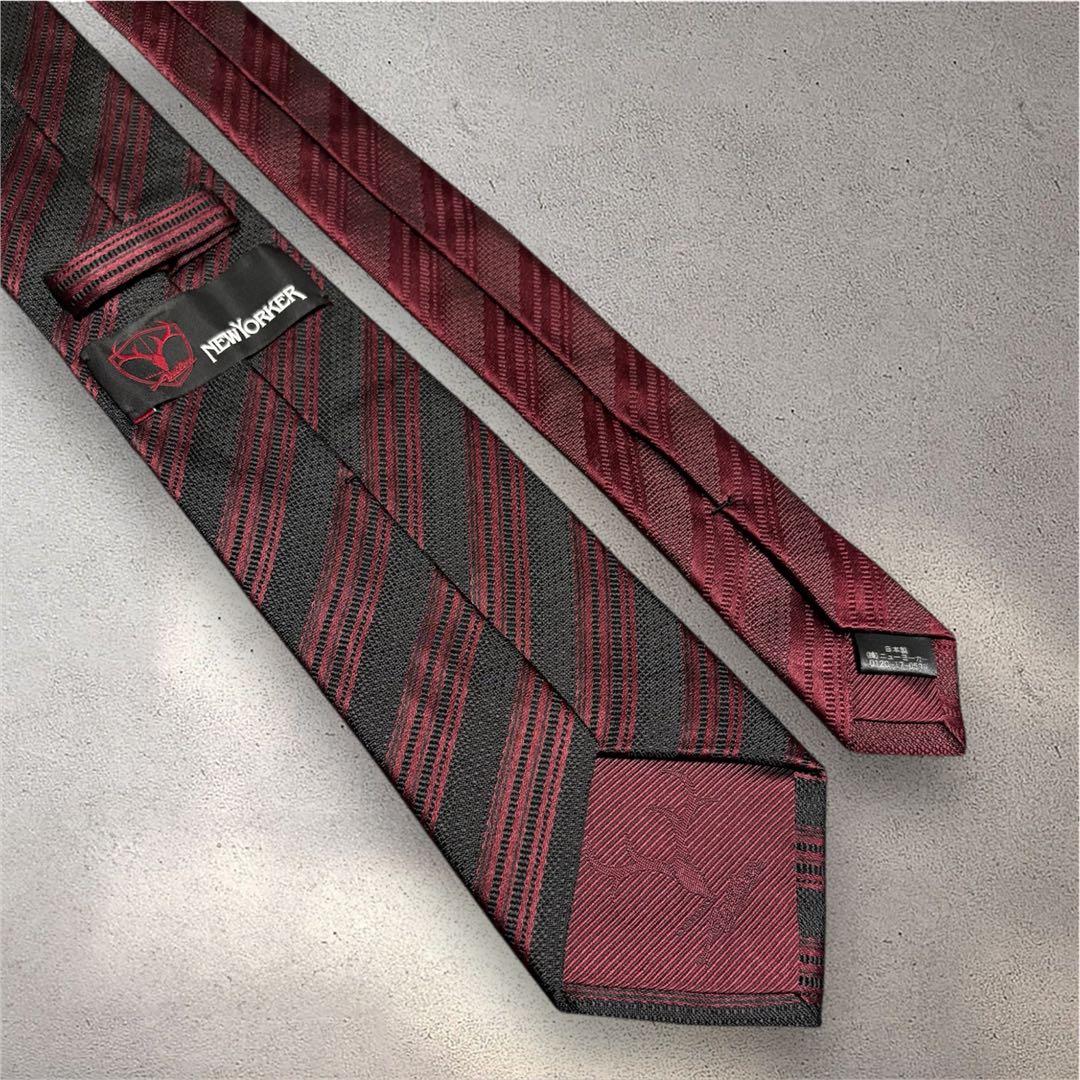 【希少】NEWYORKER×鹿島アントラーズ コラボ ネクタイ ストライプ