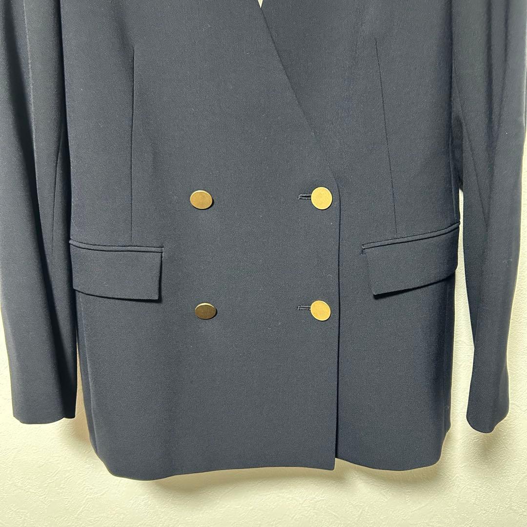 ジャーナルスタンダードレサージュ 紺ブレ 金ボタン ノーカラー ブレザー