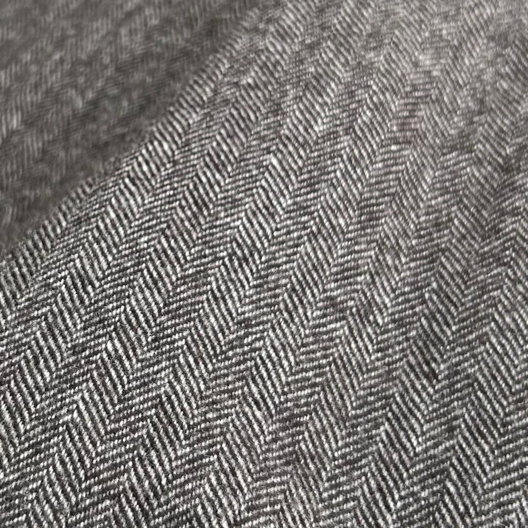 美品　GLR ロロピアーナ ヘリンボーン　チェスターコート グレージュ　S