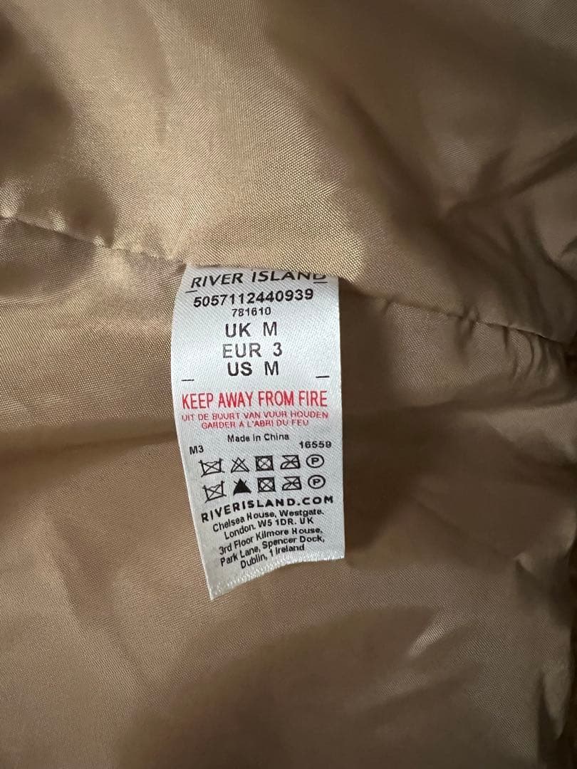 テディベア　ロングコート　キャメル