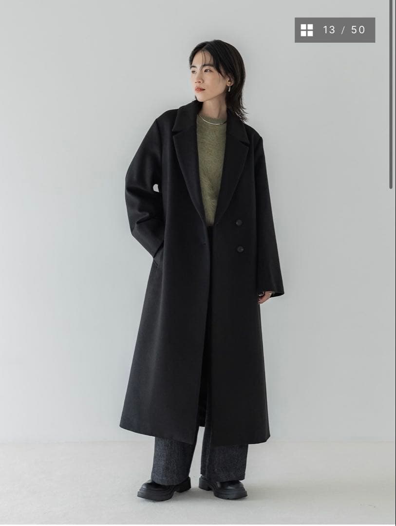 crewre ink BLACKチェスターコート