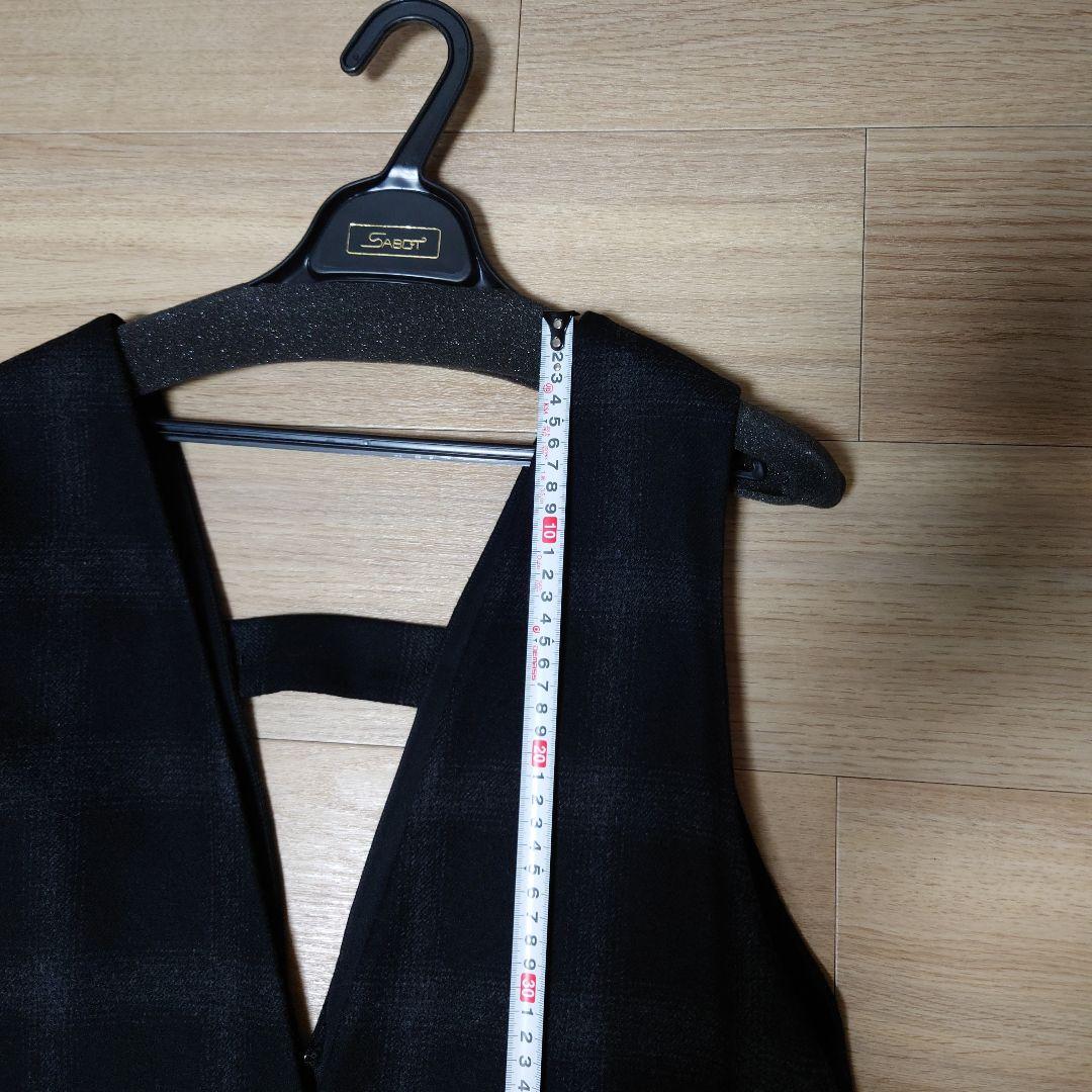 マ*君様 アドーア チェック ワンピース ジャンパースカート 38