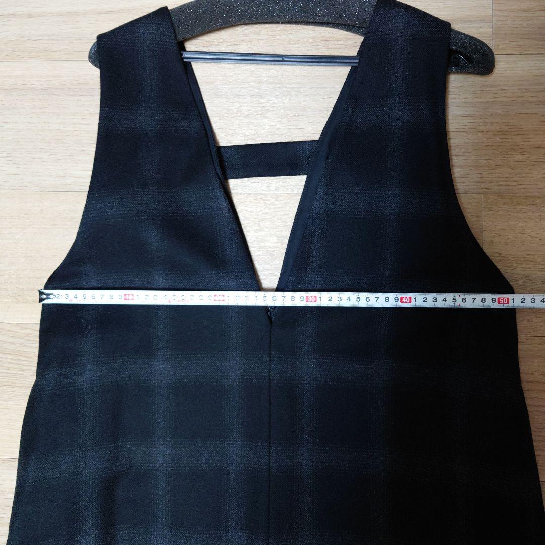 マ*君様 アドーア チェック ワンピース ジャンパースカート 38