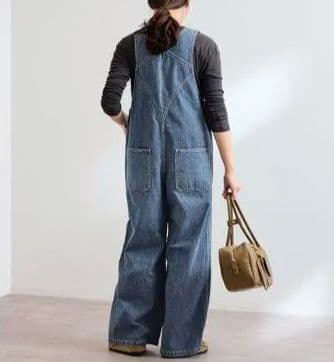 本日までの出品【新品】デニムワークオールインワン　M