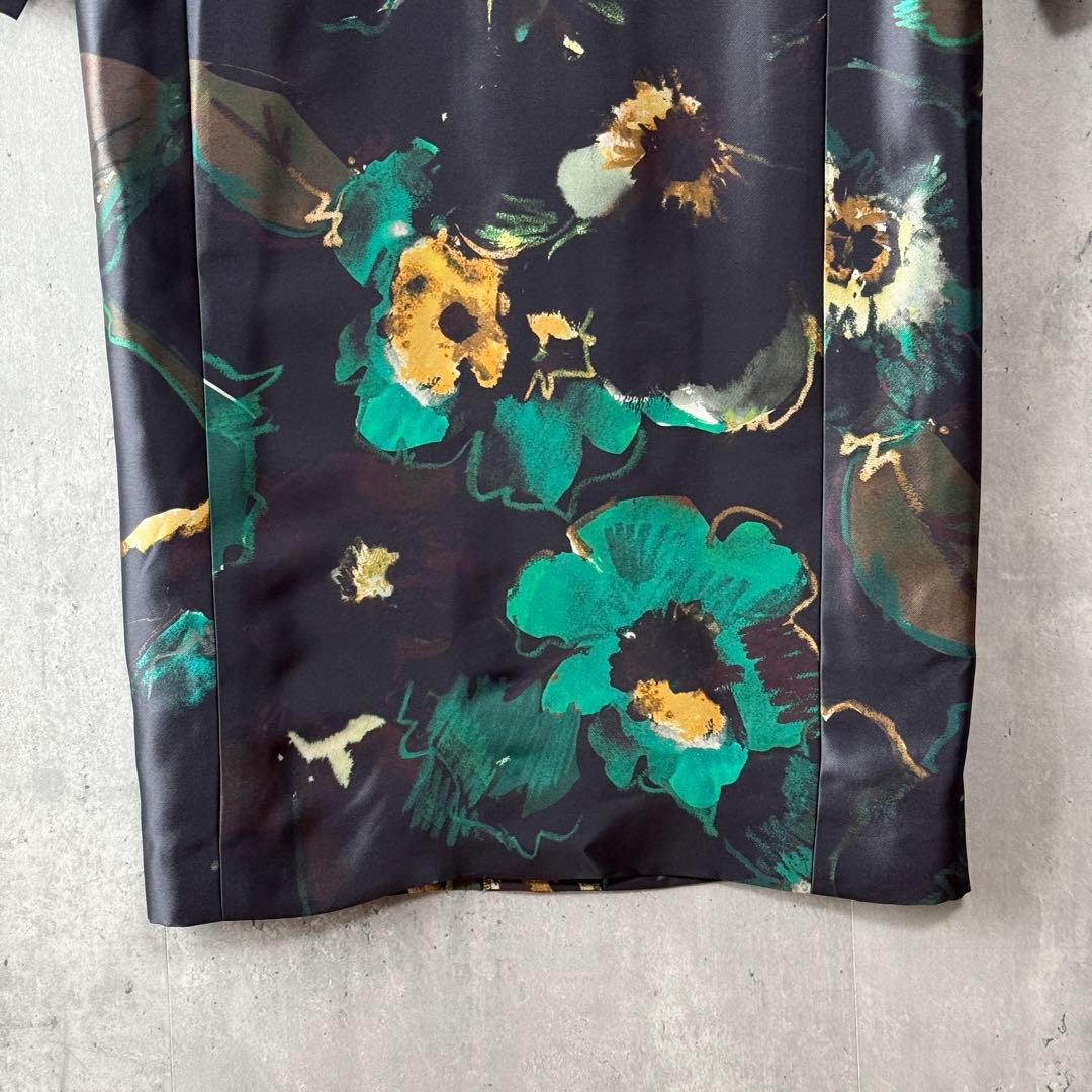 ヨシエイナバ yoshie inaba 総柄サテンワンピース 希少 サンプル品
