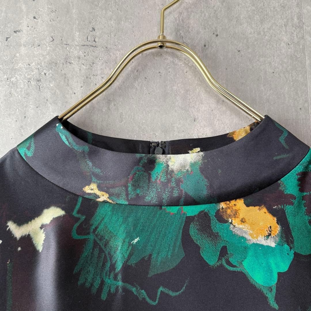 ヨシエイナバ yoshie inaba 総柄サテンワンピース 希少 サンプル品