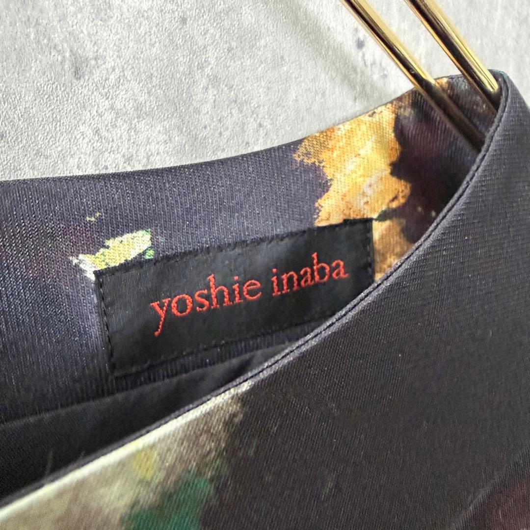ヨシエイナバ yoshie inaba 総柄サテンワンピース 希少 サンプル品