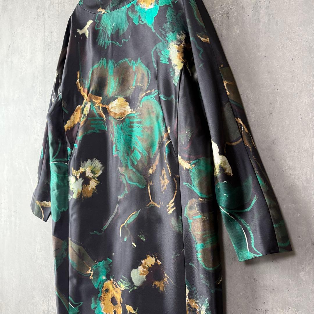 ヨシエイナバ yoshie inaba 総柄サテンワンピース 希少 サンプル品