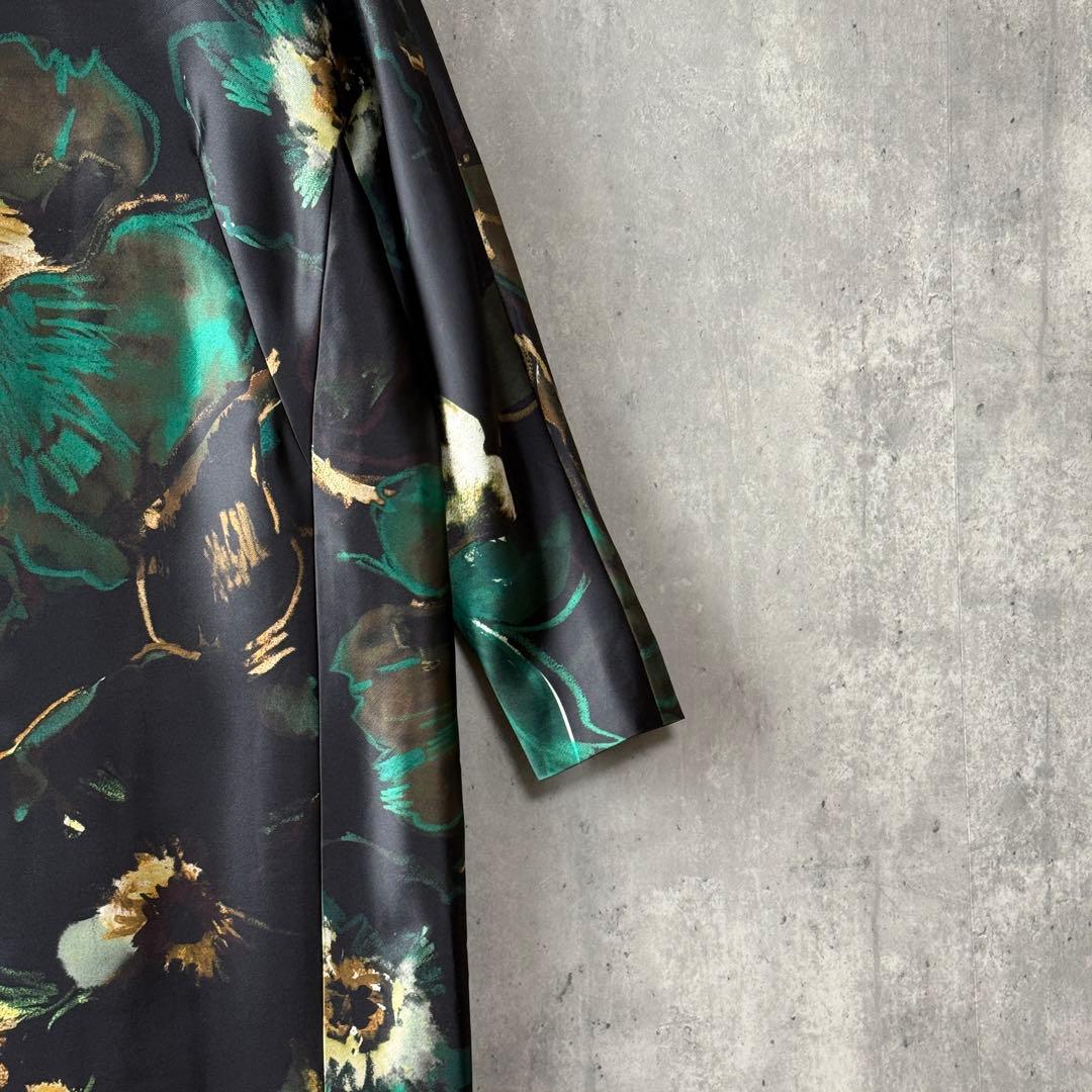 ヨシエイナバ yoshie inaba 総柄サテンワンピース 希少 サンプル品