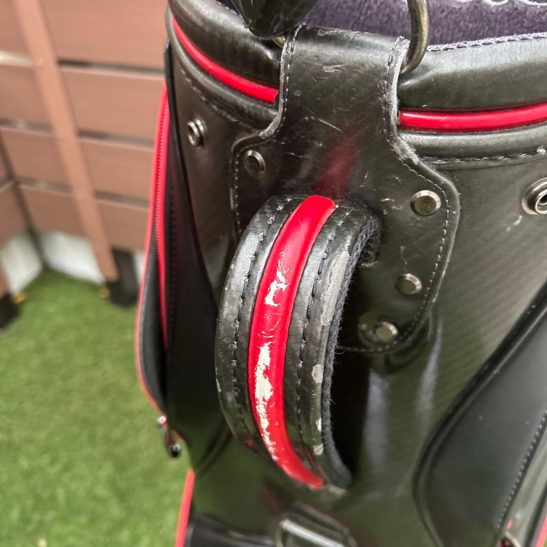 Piretti 9型　キャディバッグ 黒/赤