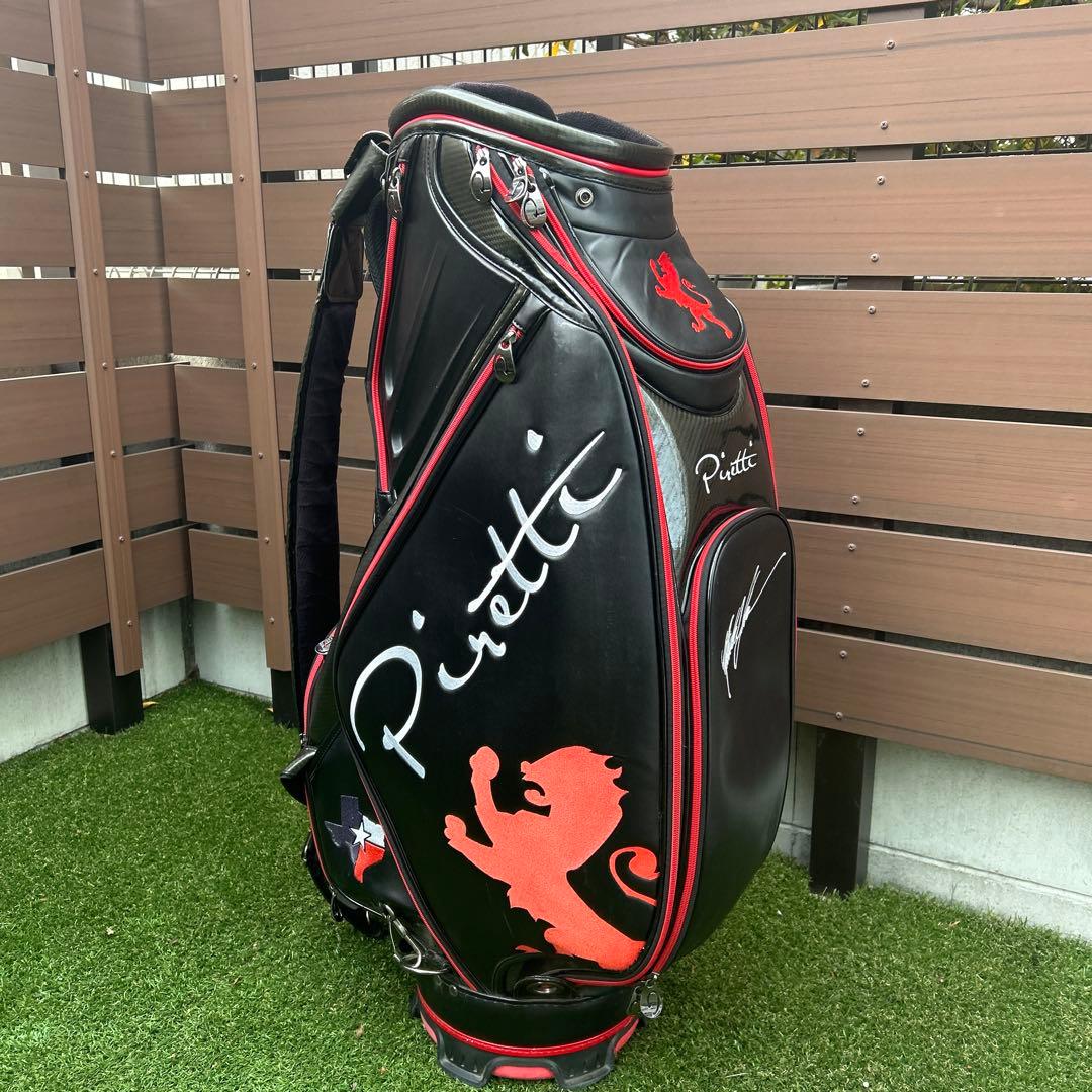 Piretti 9型　キャディバッグ 黒/赤