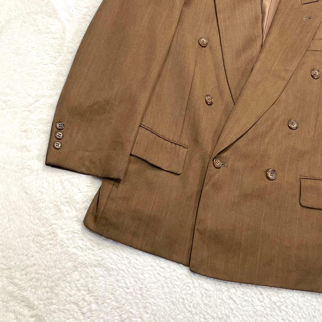 【vintage】セットアップ ダブルスーツ ライトブラウン