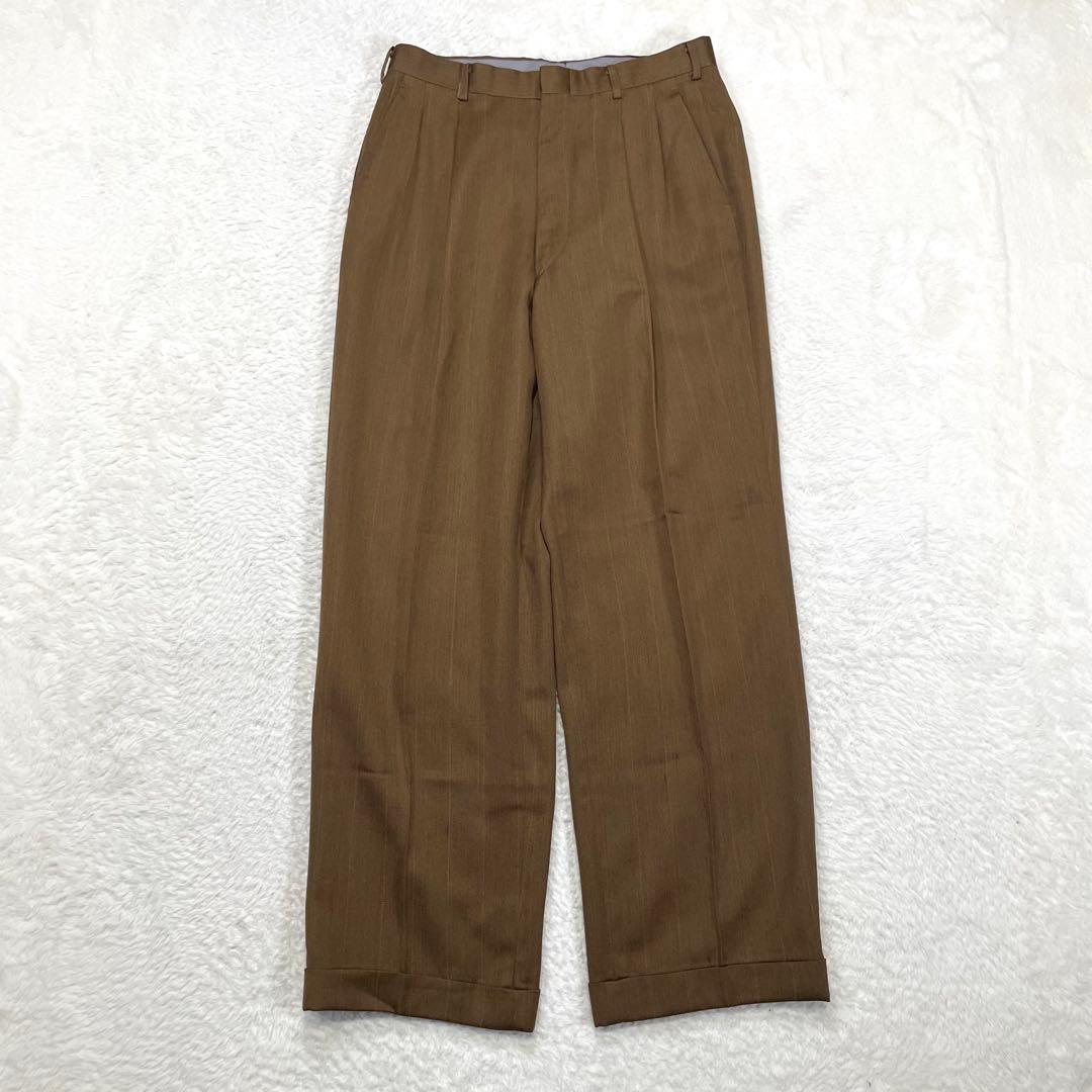 【vintage】セットアップ ダブルスーツ ライトブラウン