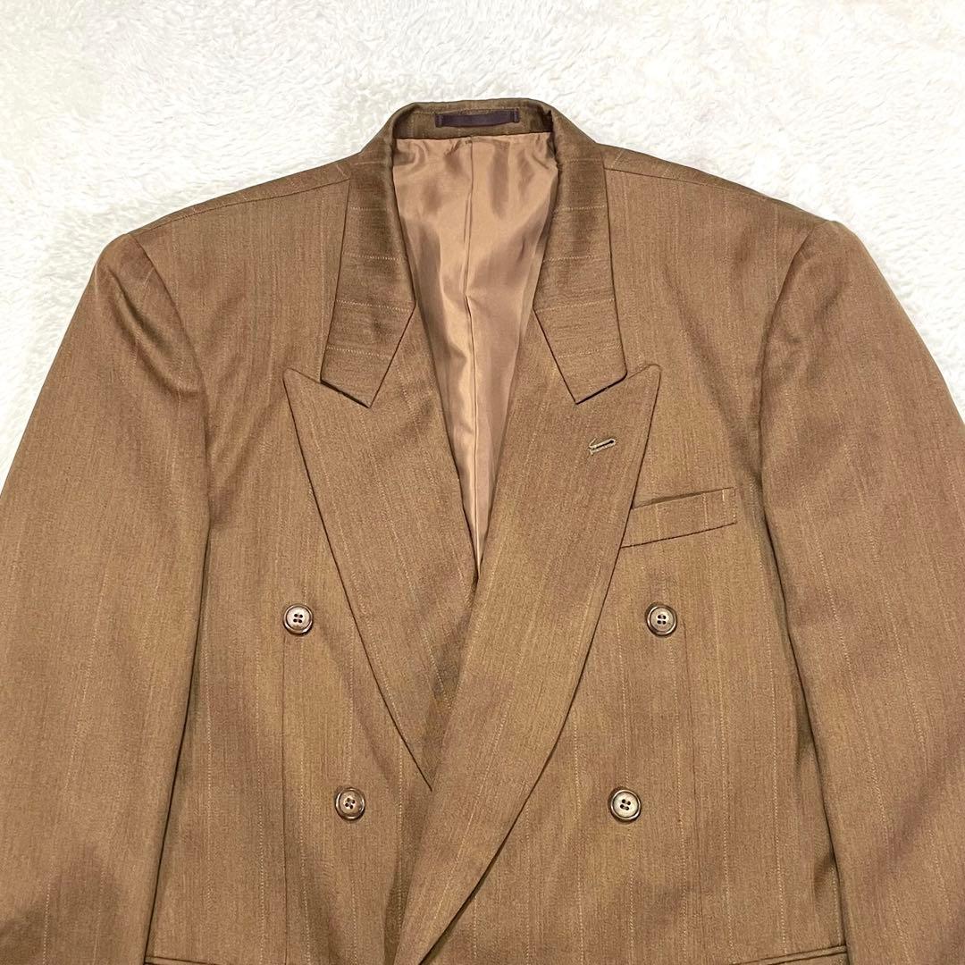 【vintage】セットアップ ダブルスーツ ライトブラウン