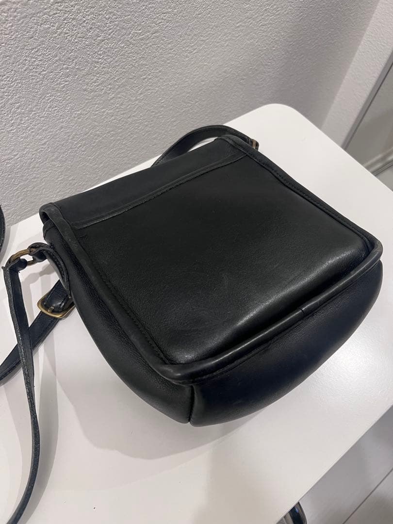 オールドコーチ　レザーショルダーバッグ OLD COACH 黒　ヴィンテージ