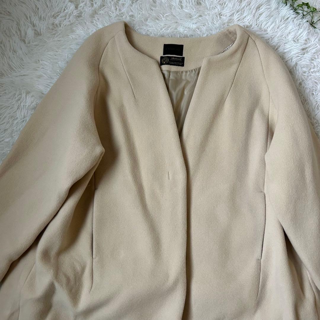 未使用　cynical ノーカラーコクーンロングコート　Bellandi