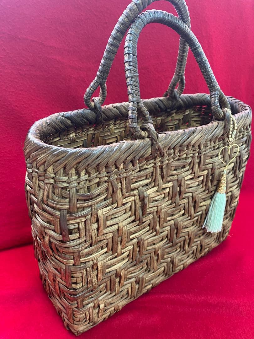 宮本工芸 山葡萄かごバッグ 国産品 桝あじろ編み 美の壺 伝統工芸品 山ぶどう