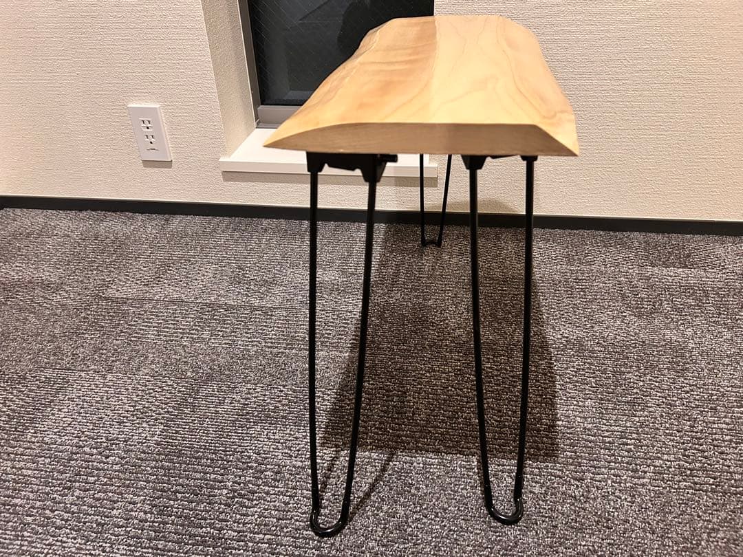 国産栓の木　折りたたみ机　一枚板　ハンドメイド