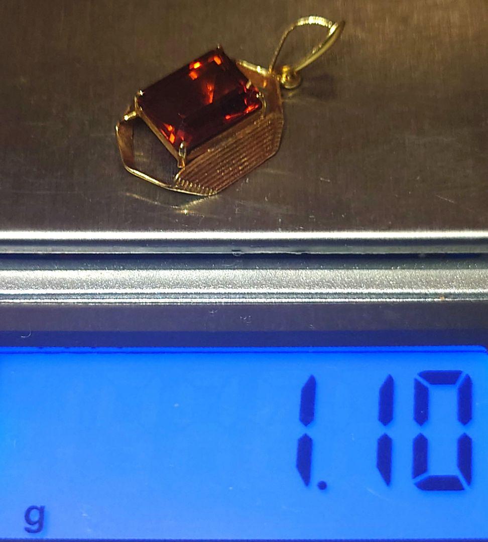 koro様 K18 ネックレストップ シトリン 18金 ペンダントトップ