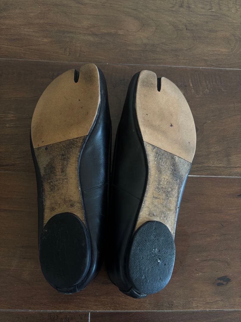 【値下げしました】メゾンマルジェラ /タビ足袋バレエ/ブラック/フラット