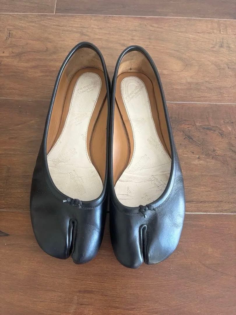 【値下げしました】メゾンマルジェラ /タビ足袋バレエ/ブラック/フラット