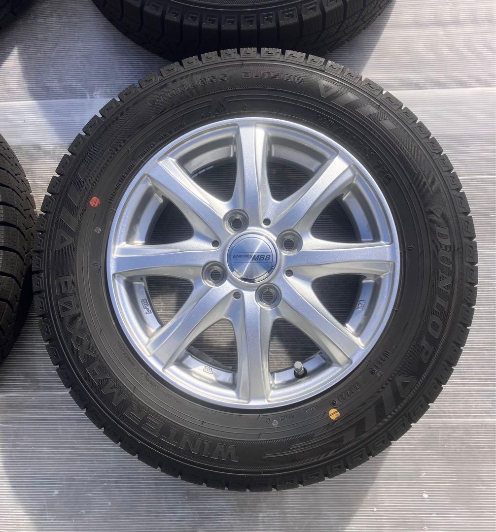 スタッドレスタイヤ　ホイール付4本【2021年】ダンロップ145/80R13