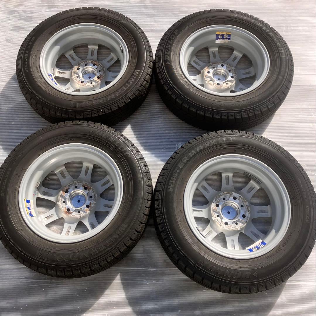 スタッドレスタイヤ　ホイール付4本【2021年】ダンロップ145/80R13