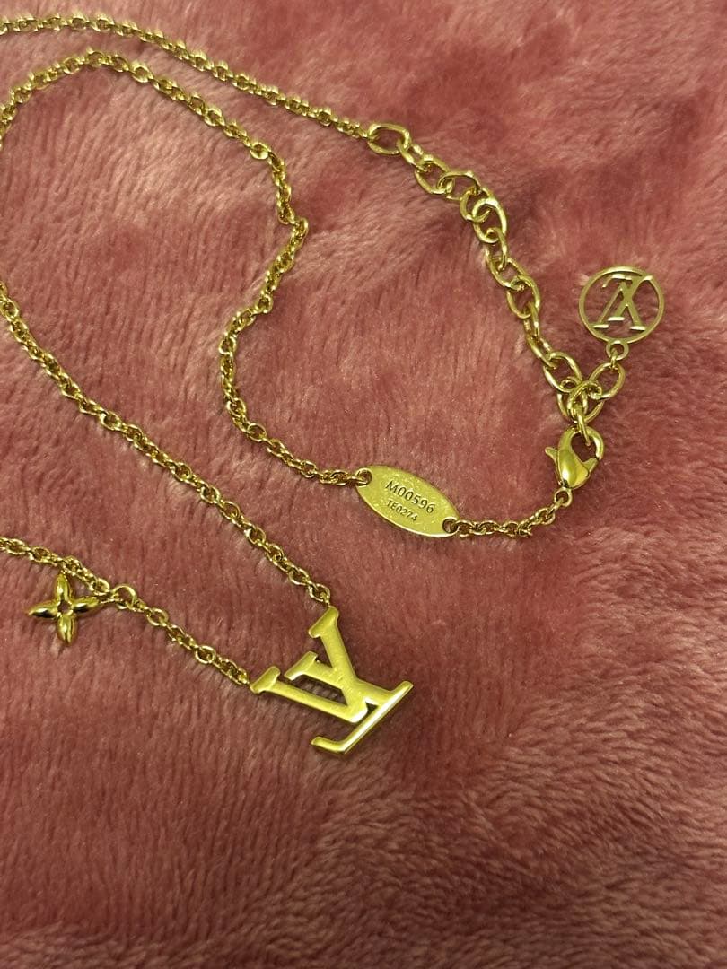 Louis Vuitton LVロゴチャーム ネックレスM00596