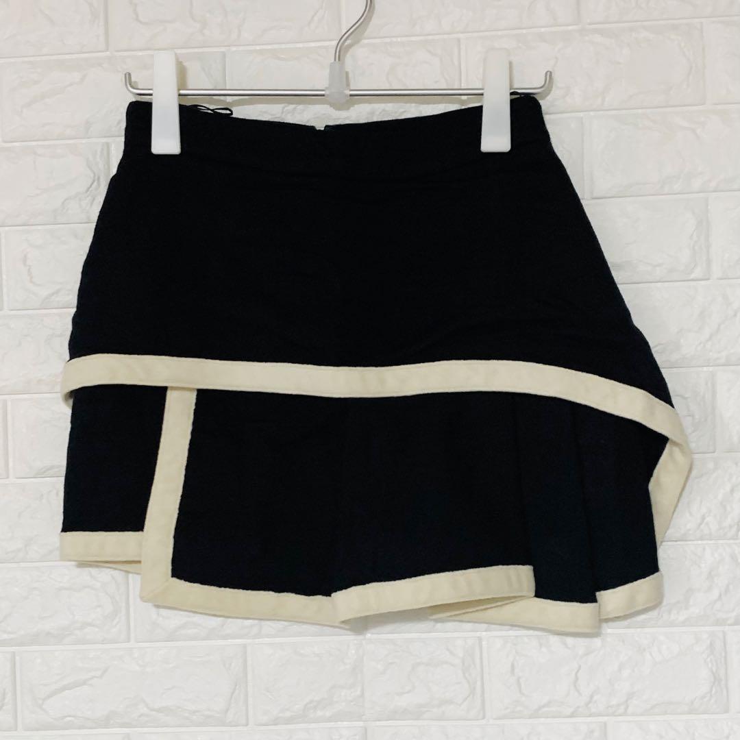 Alexander McQueen バイカラー ミニスカート 変形