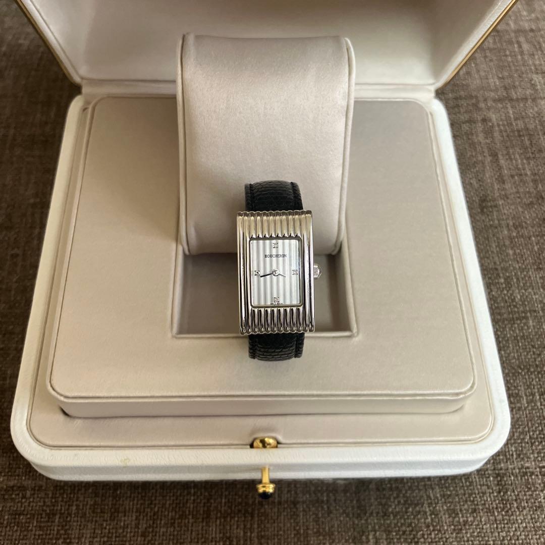 BOUCHERON 4P ベゼルダイヤリフレスモールウォッチ