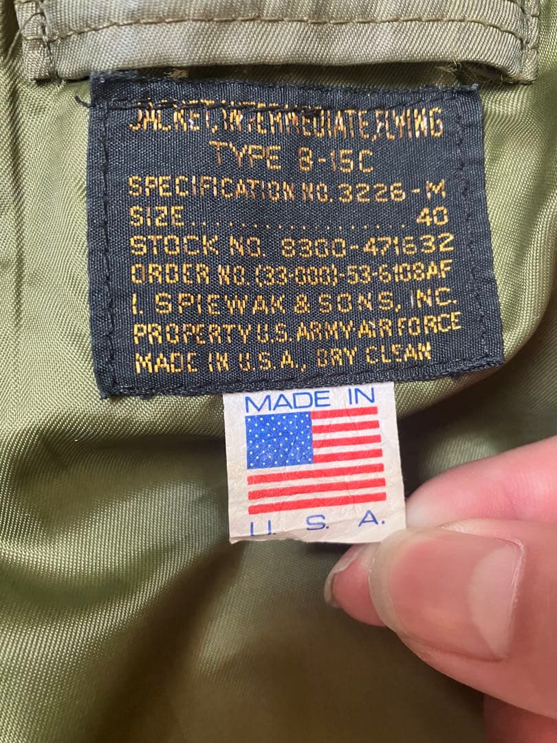 あ*き様 90's MADE IN USA SPIEWAK B-15C フライト