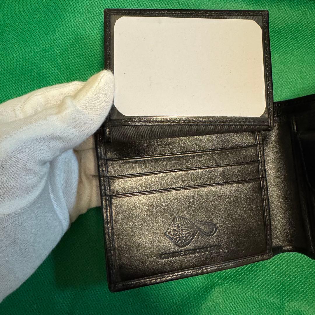 （希少）スタースティングレイ 折財　 二つ折り ガルーシャ 黒