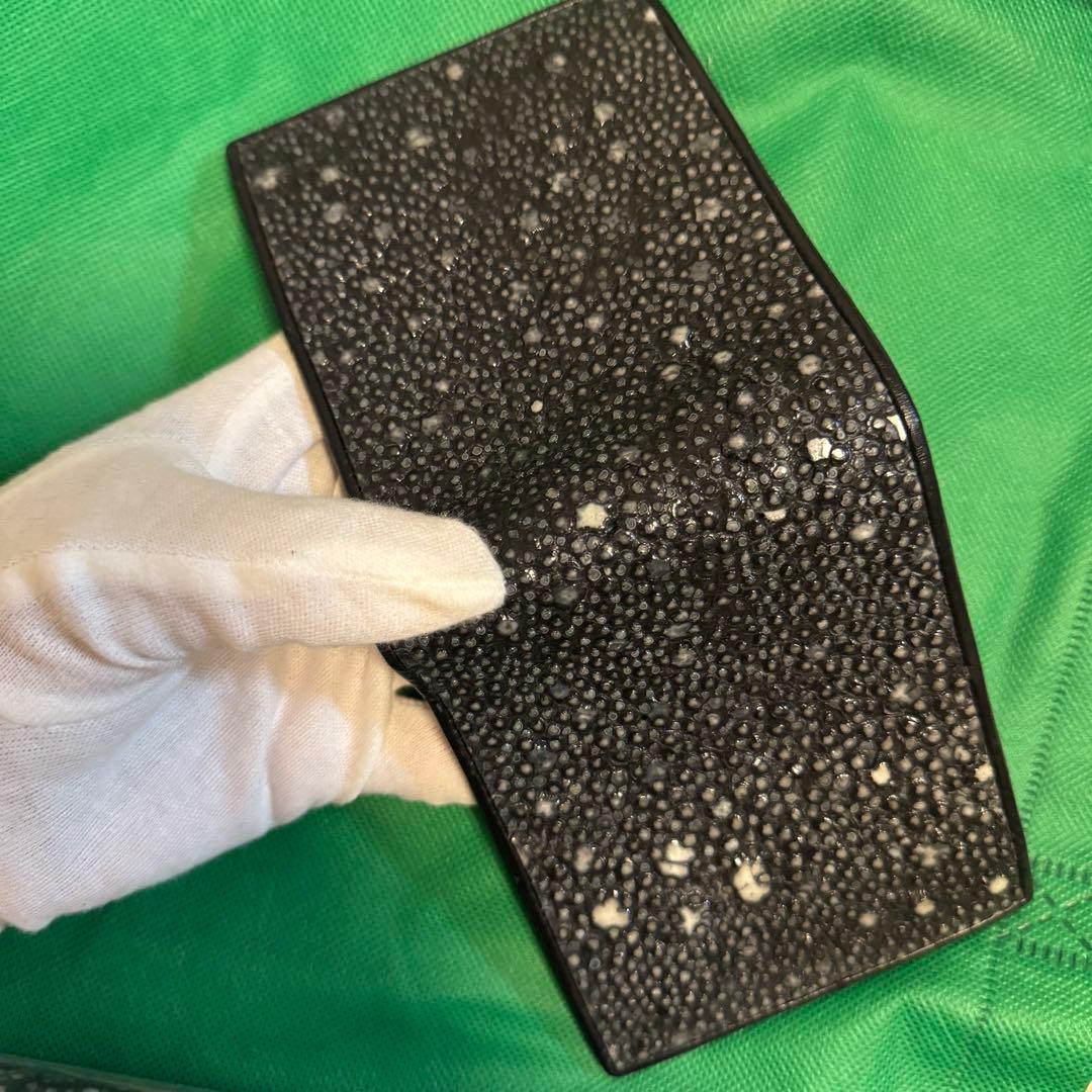 （希少）スタースティングレイ 折財　 二つ折り ガルーシャ 黒