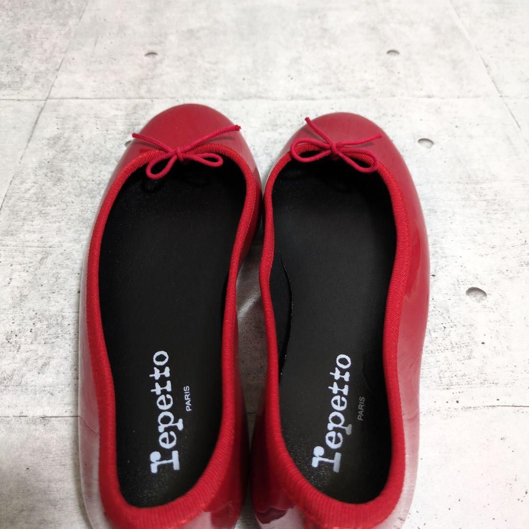 【未使用】 repetto レペット バレエシューズ フラットパンプス エナメル