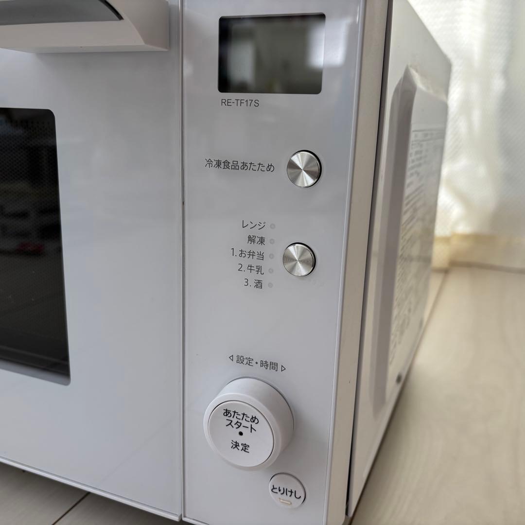 SHARP 電子レンジ RE-TF17S-W 2020年製 ホワイト フラット
