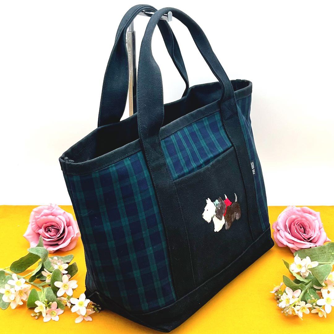 ✨極美品✨ピンクハウス　スコッチテリア　トートバッグ　ハンドバッグ　刺繍