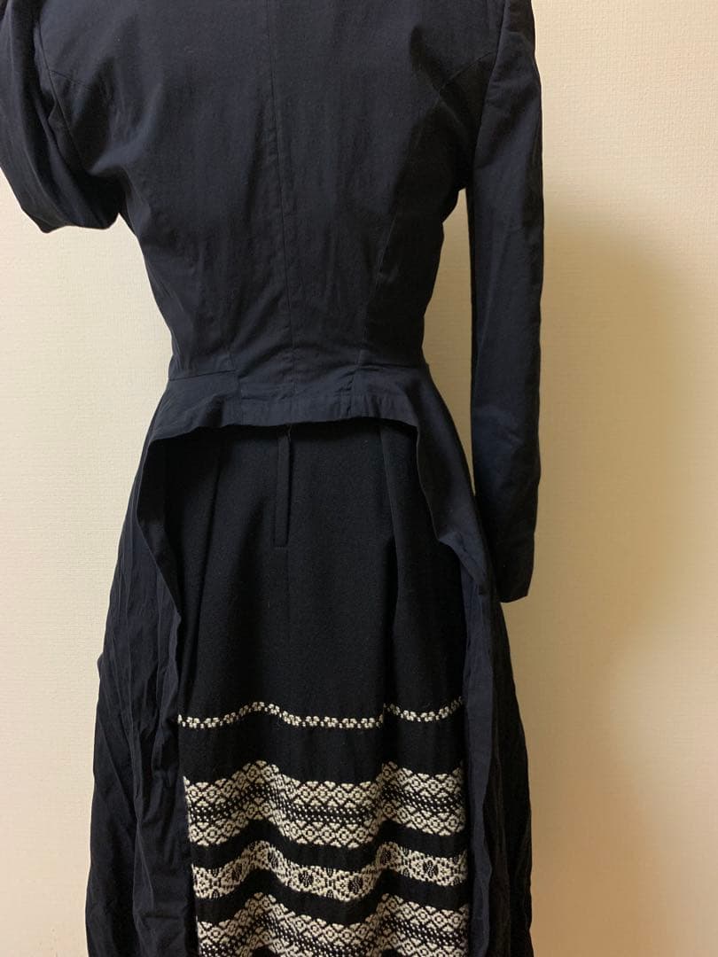 希少コムデギャルソンランウェイ後ろリボンデザインジャケット黒