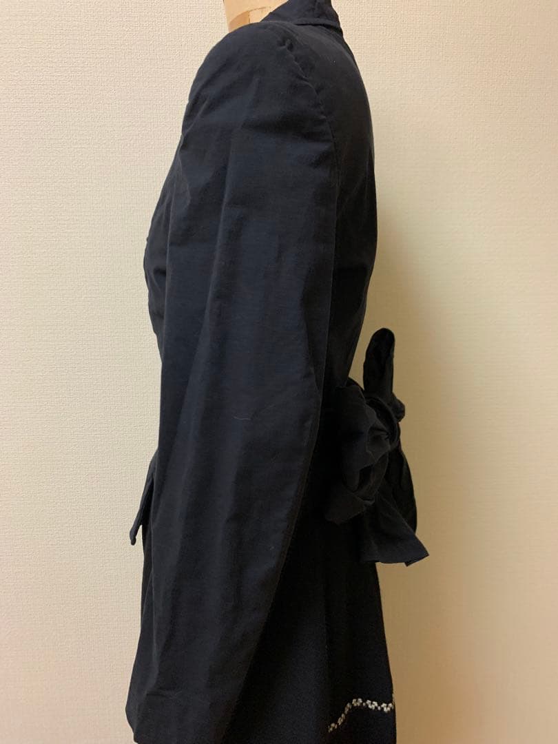 希少コムデギャルソンランウェイ後ろリボンデザインジャケット黒