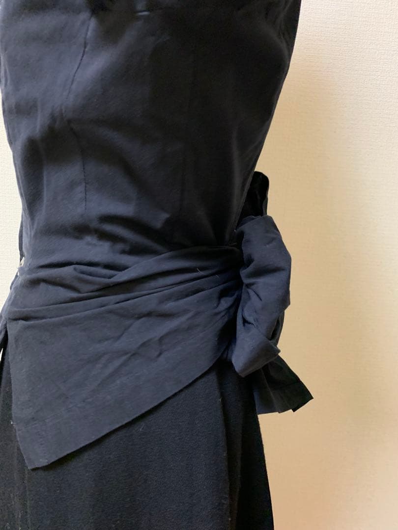 希少コムデギャルソンランウェイ後ろリボンデザインジャケット黒