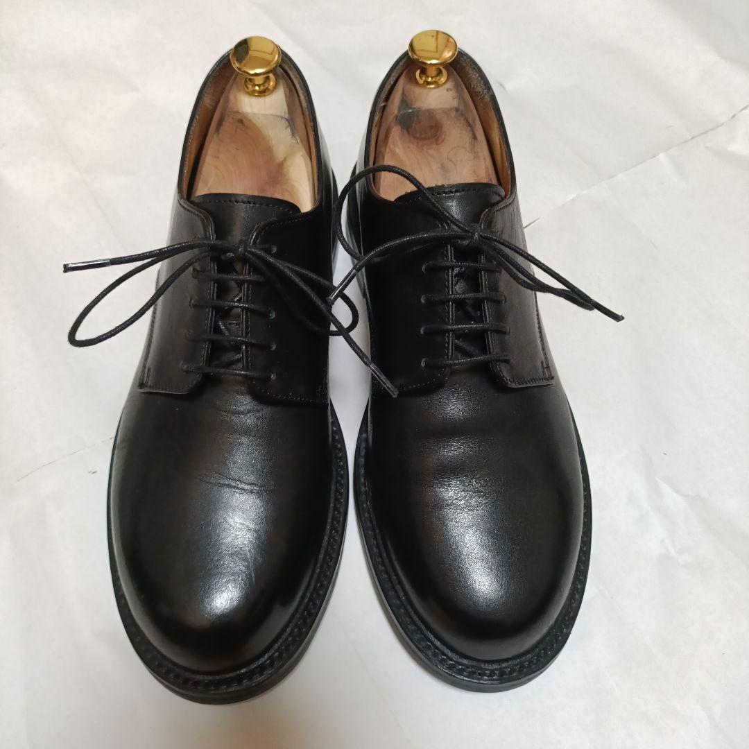 harrogate euston サイズ7.5 黒 レザー プレーントゥ