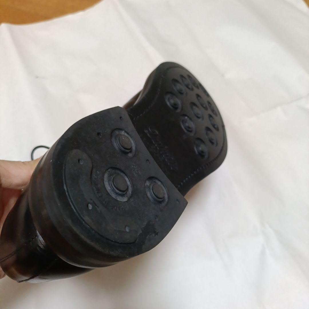 harrogate euston サイズ7.5 黒 レザー プレーントゥ